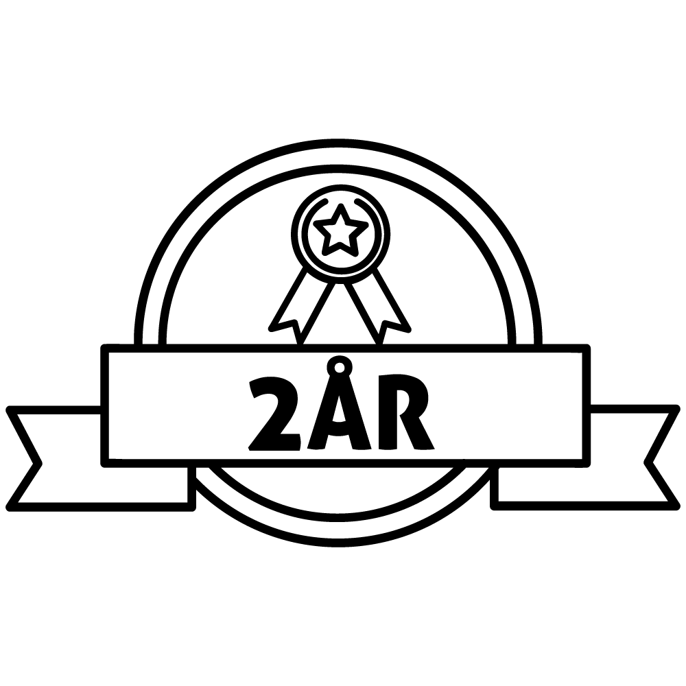 2 års garanti på massagestolens logo